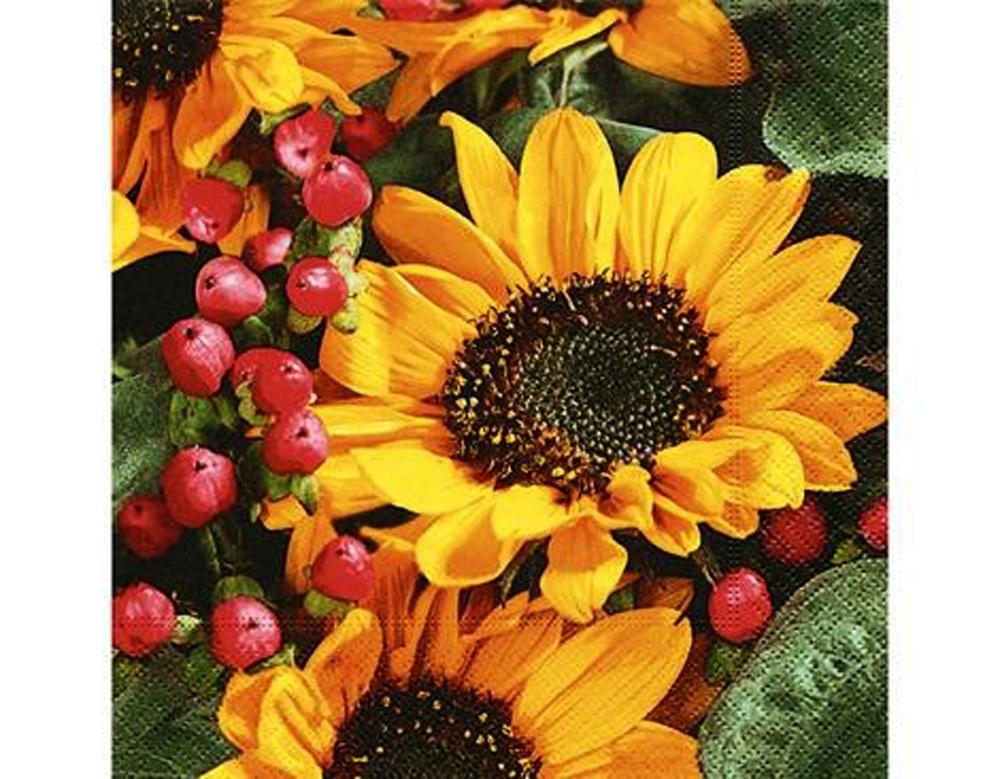 SERVILLETA DECORATIVA GIRASOL OTOÑO 1 UNIDAD REF.3022