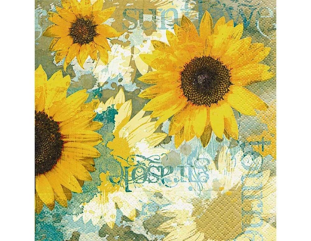 SERVILLETA DECORATIVA GIRASOL VINTAGE 1 UNIDAD REF.3023