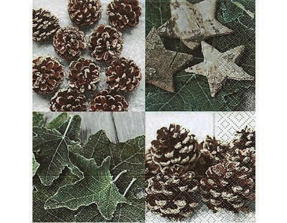 SERVILLETA DECORATIVA NIEVE BLANCA 1 UNIDAD REF.3027