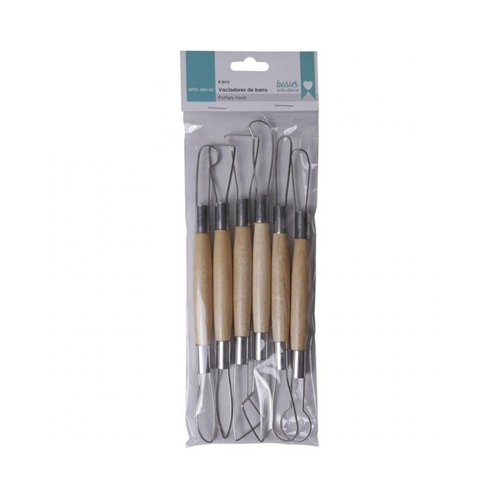 ARTIS DECOR SET 6 VACIADORES DE BARRO