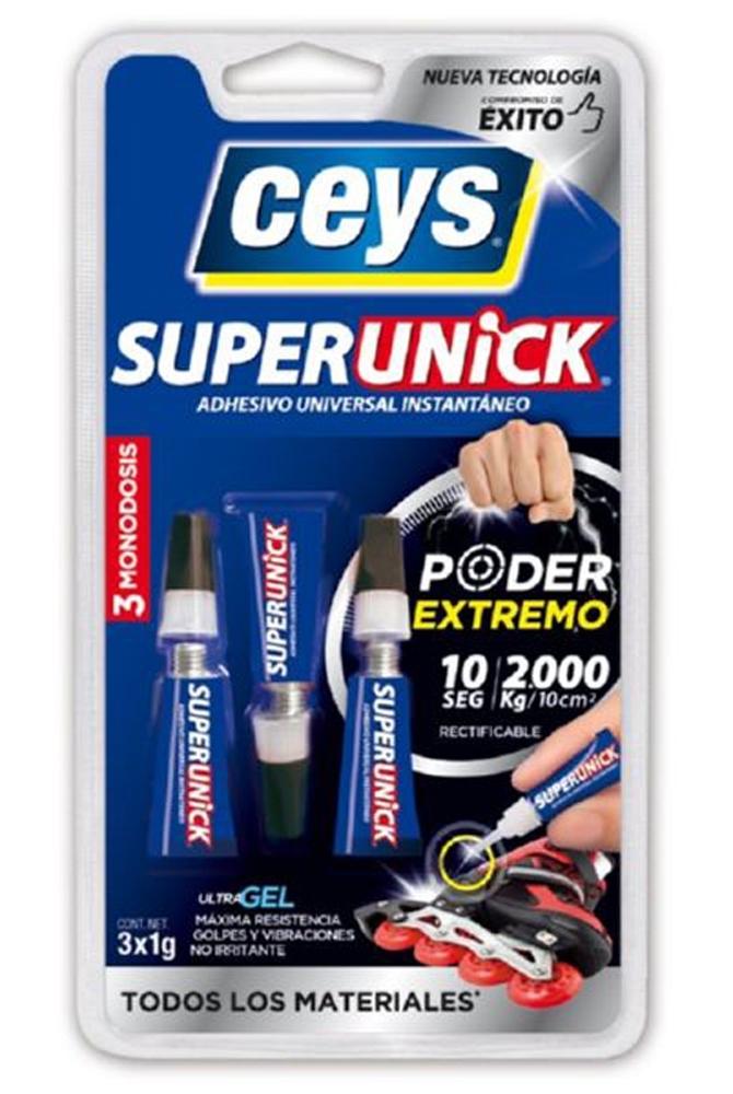 CEYS PEGAMENTO SUPERUNICK PODER EXTREMO MONODOSIS 3x1 GR.