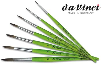 DA VINCI PINCEL FIT SERIE 373 REDONDO FIBRA SINTÉTICA MANGO VERDE