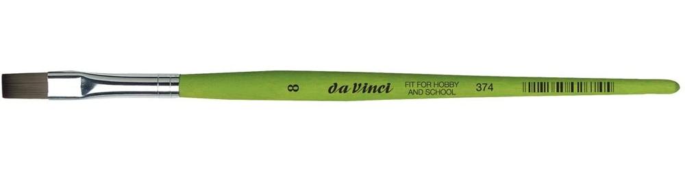 DA VINCI PINCEL FIT SERIE 374 PLANO FIBRA SINTÉTICA MANGO VERDE