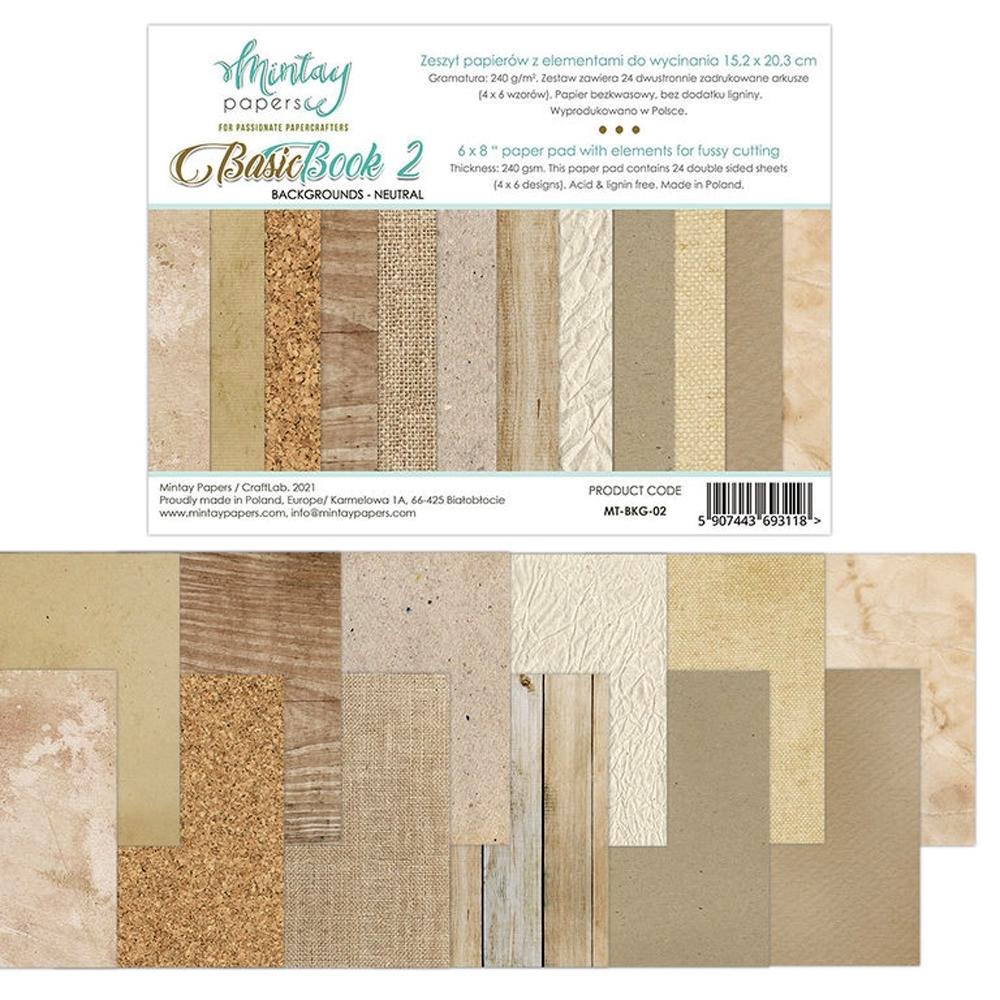 MINTAY PAPERS LIBRO RECORTES SCRAPBOOKING BASIC NEUTRAL 15,2 X 20,3 CM