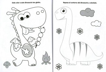 TODOLIBRO DINOSAURIOS 1 COLORES Y PEGATINAS