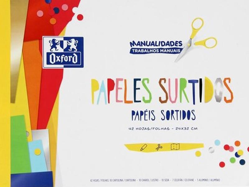 OXFORD BLOC MANUALIDADES 42 HOJAS A4 DE PAPELES SURTIDOS