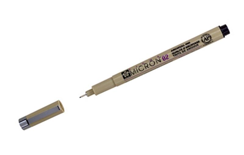 SAKURA ROTULADOR CALIBRADO PIGMA MICRON 02 PUNTA 0,3 MM NEGRO