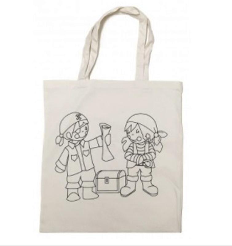 BOLSA DE ALGODÓN PIRATAS 38X42 CM