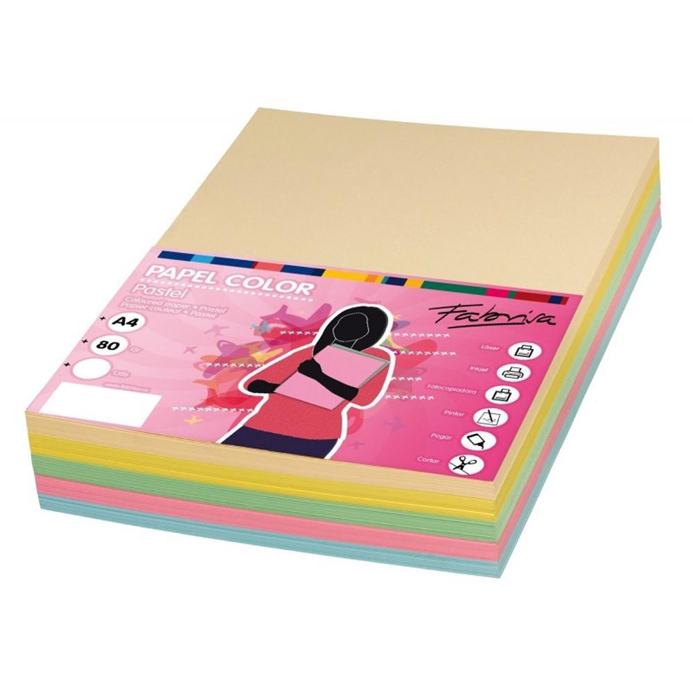 PAPEL A4 80GR 100 HOJAS COLORES PASTEL SURTIDOS