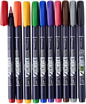 TOMBOW FUDENOSUKE SET 10 ROTULADORES