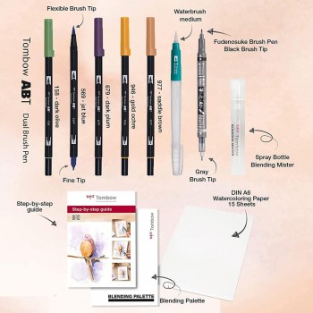 TOMBOW WATERCOLORING SET NATURE
