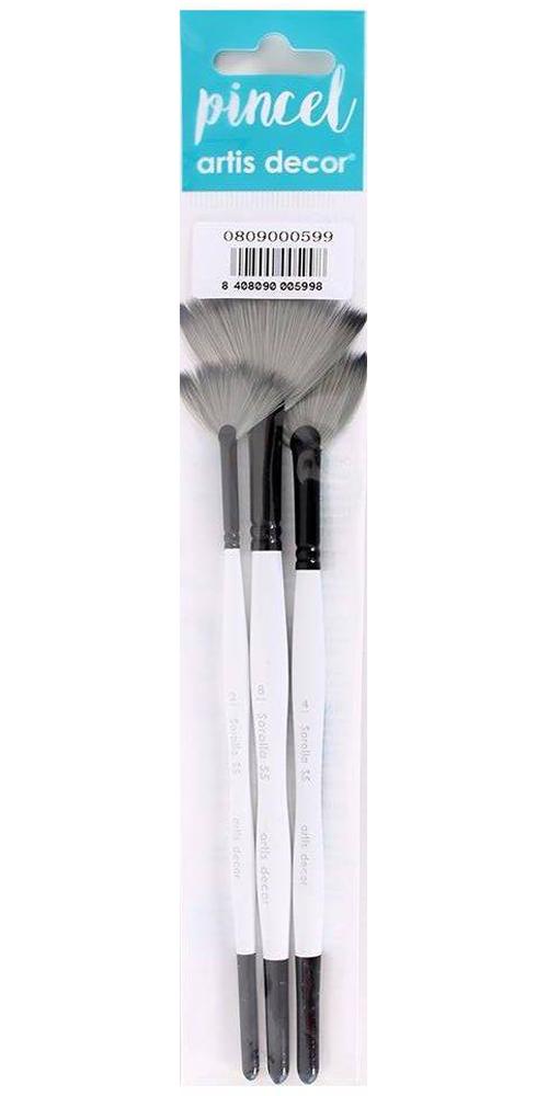 ARTIS DECOR SET 3 PINCELES SOROLLA S5 ABANICO (Nº 2,4,8)