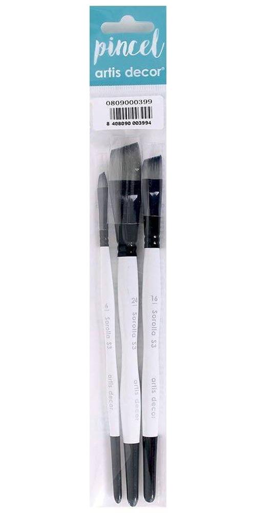 ARTIS DECOR SET 3 PINCELES SOROLLA S3 BISEL (Nº 6,16,24)
