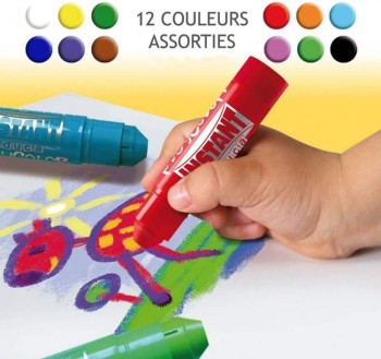 PLAYCOLOR TÉMPERA SÓLIDA EN BARRA CAJA 12 COLORES SURTIDOS
