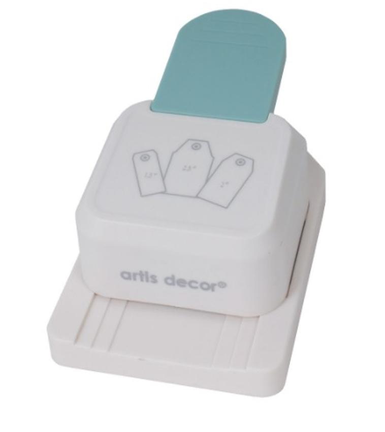 ARTIS DECOR TROQUELADOR ETIQUETAS 3 EN 1 (TAMAÑOS: 38/50/63 MM) RECTO