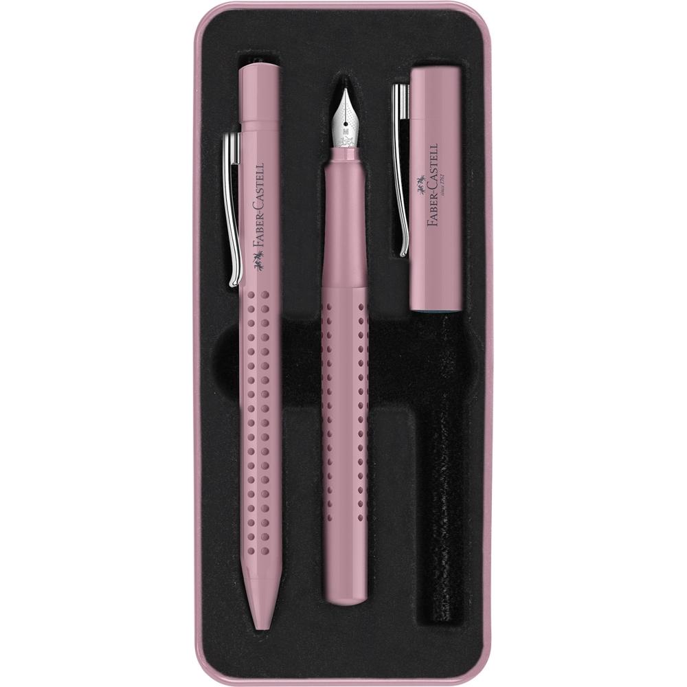 FABER-CASTELL ESTUCHE HARMONY GRIP PLUMA Y BOLÍGRAFO MORADOS