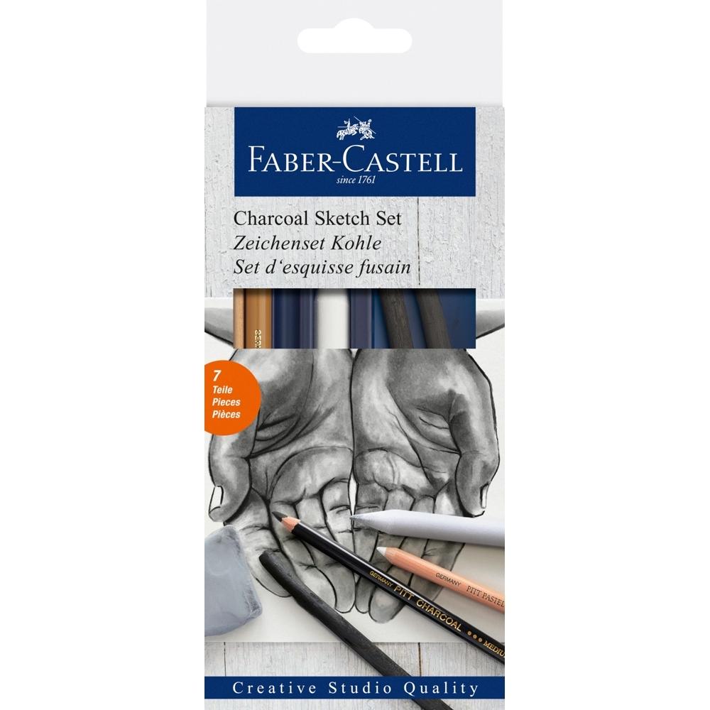 FABER-CASTELL SET CARBÓN CREATIVE STUDIO (7 PIEZAS)