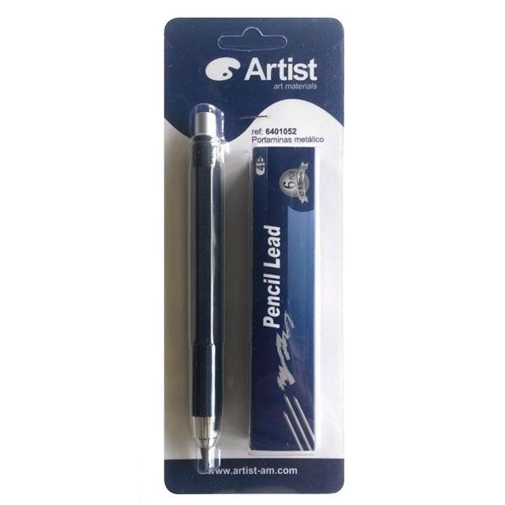 ARTIST PORTAMINAS METÁLICO AUTOMÁTICO 5,6MM + 6 MINAS (2X2B 1X4B 2X6B 1X8B)
