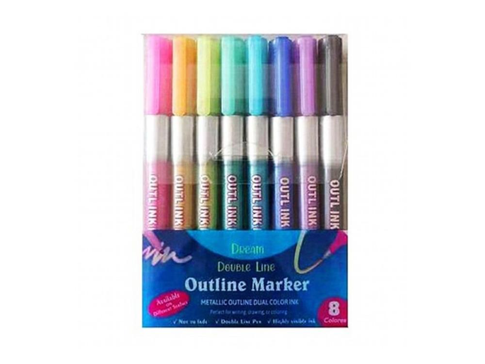 ROYMART SET ROTULADORES OUTLINER BICOLOR NEÓN PASTEL