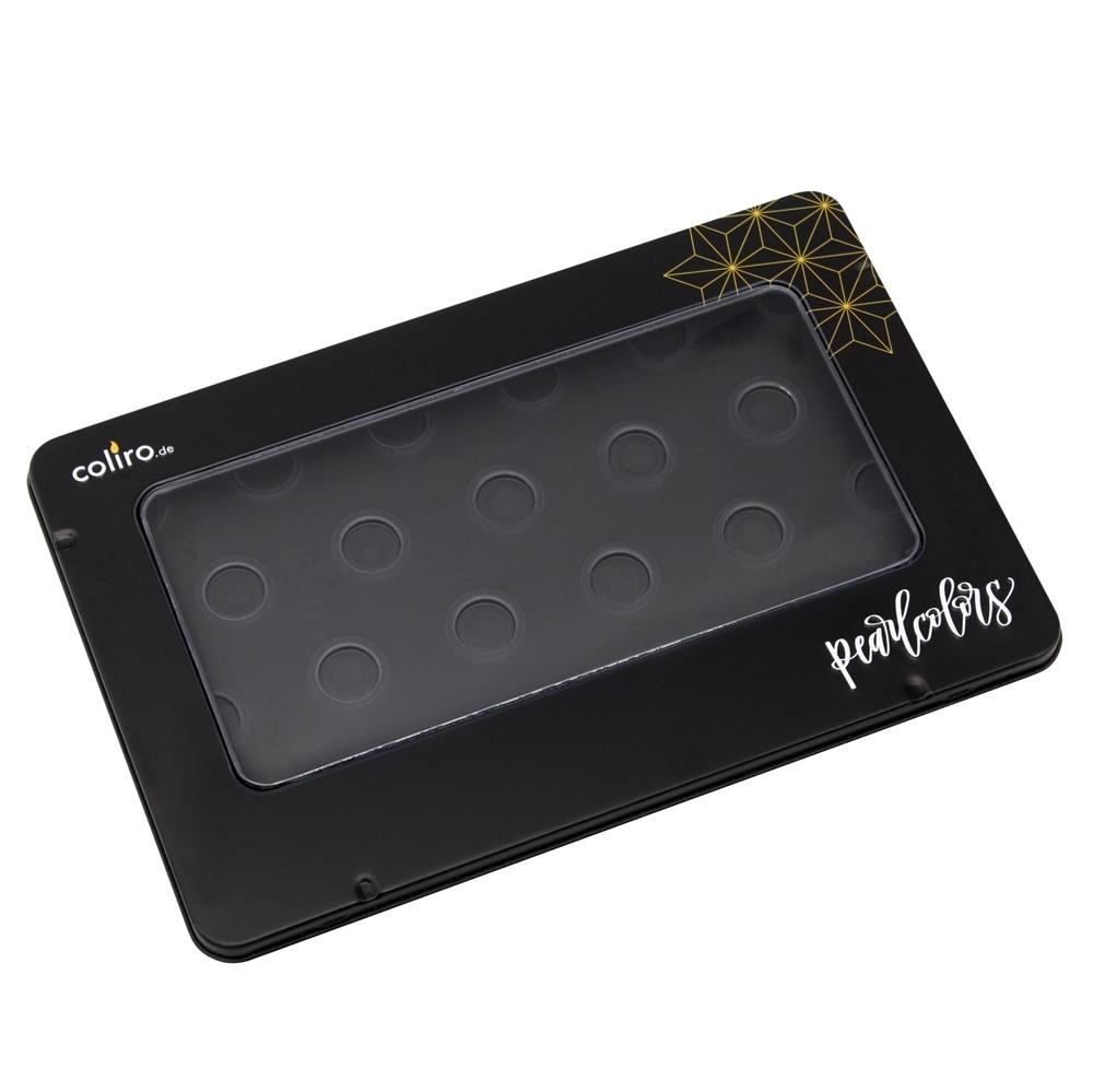 COLIRO CAJA METÁLICA VACÍA NEGRA PARA 22 ACUARELAS PEARLCOLORS