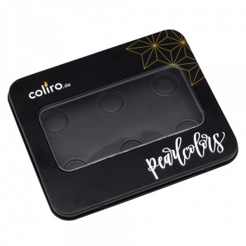 COLIRO CAJA METÁLICA VACÍA NEGRA PARA 6 ACUARELAS PEARLCOLORS