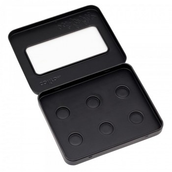 COLIRO CAJA METÁLICA VACÍA NEGRA PARA 6 ACUARELAS PEARLCOLORS