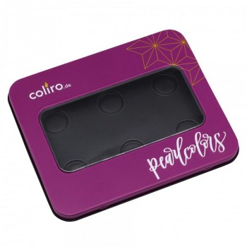 COLIRO CAJA METÁLICA VACÍA MORADA PARA 6 ACUARELAS PEARLCOLORS