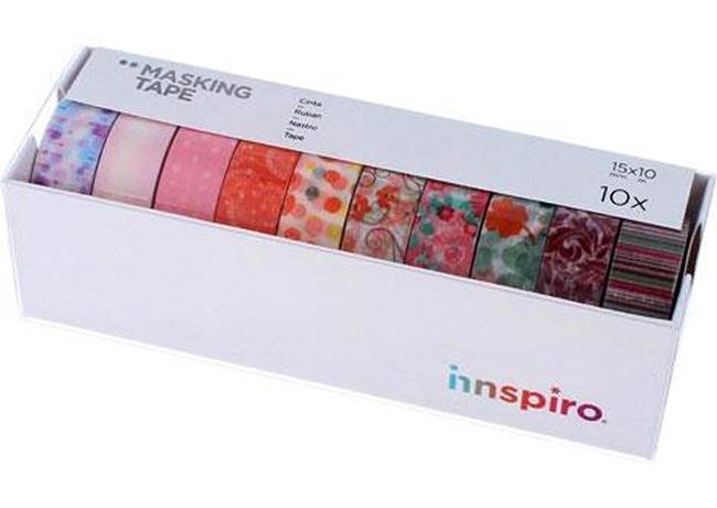 SET 10 CINTAS WASHI TAPE SERIE FLORAL