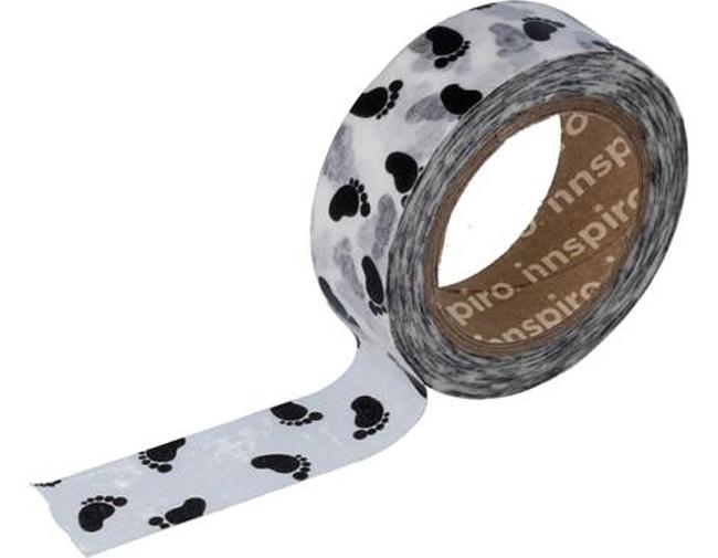 CINTA MASKING TAPE WASHI HUELLAS PIES BEBÉ 15MMX10M