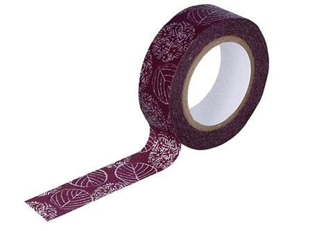 CINTA WASHI TAPE HYDRANGEA ROJO PÚRPURA 15MMX15M
