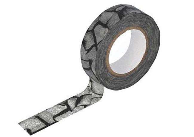 CINTA WASHI TAPE HYDRANGEA GRIS OSCURO 15MMX15M