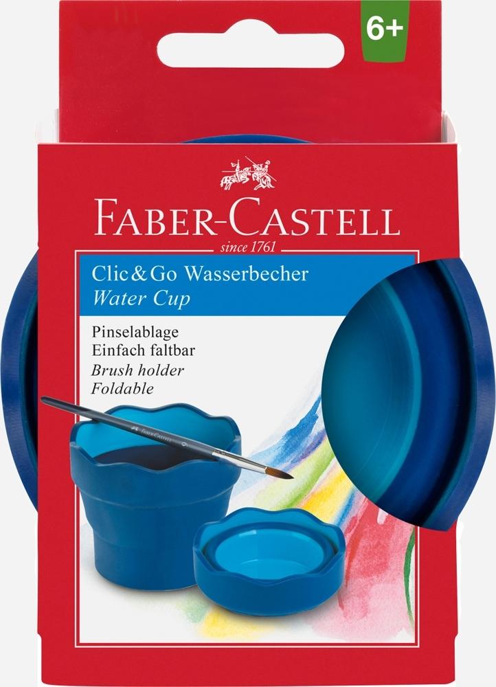 FABER-CASTELL RECIPIENTE CLIC & GO.AZUL