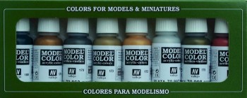 VALLEJO MODEL COLOR SET 8 COLORES METÁLICOS DE 17 ML