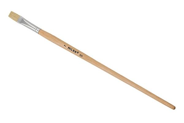MILAN PINCEL PLANO CERDA MANGO LARGO SERIE 522