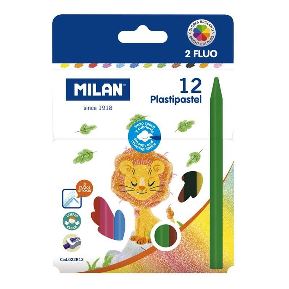 MILAN ESTUCHE CERAS REDONDAS PLASTIPASTEL