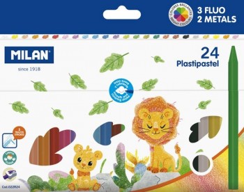 MILAN ESTUCHE CERAS REDONDAS PLASTIPASTEL