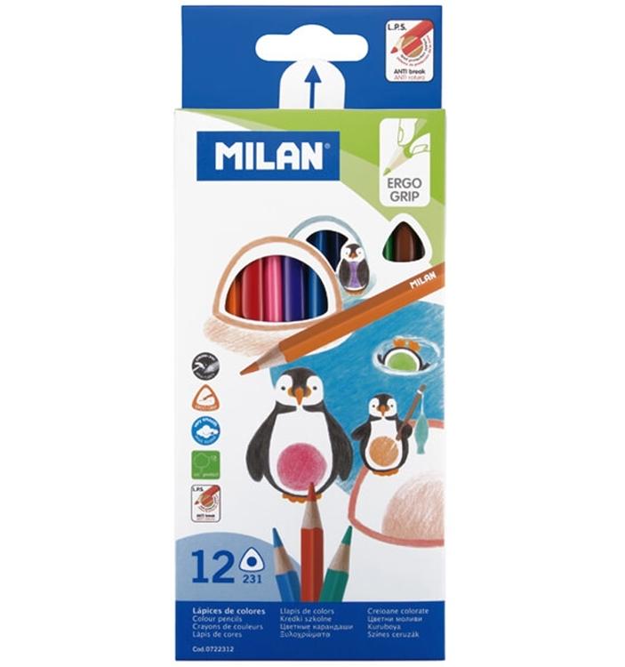 MILAN CAJA DE LÁPICES DE COLORES TRIANGULARES