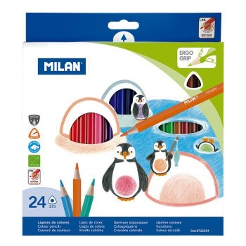 MILAN CAJA DE LÁPICES DE COLORES TRIANGULARES
