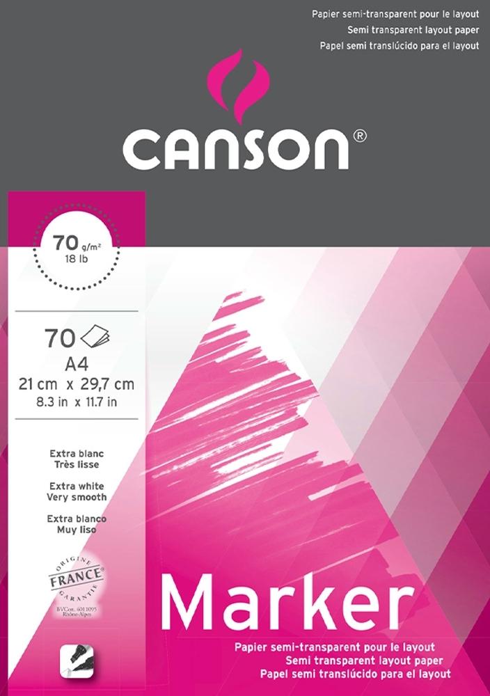 CANSON BLOC PAPEL MARKER 70 HOJAS 70GR