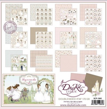 DAYKA SET 24+2 HOJAS SCRAP COMUNIÓN NIÑA HOY ES MI DÍA EDICIÓN 2022