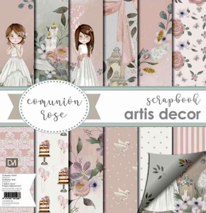 ARTIS DECOR COLECCIÓN PAPEL SCRAP COMUNIÓN ROSE