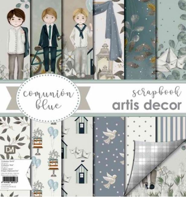 ARTIS DECOR COLECCIÓN PAPEL SCRAP COMUNIÓN BLUE
