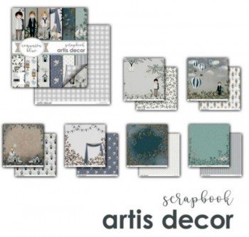 ARTIS DECOR COLECCIÓN PAPEL SCRAP COMUNIÓN BLUE