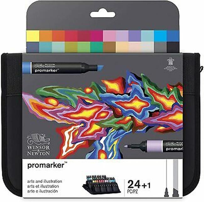 WINSOR & NEWTON SET 24+1 PROMARKER ARTE Y ILUSTRACIÓN