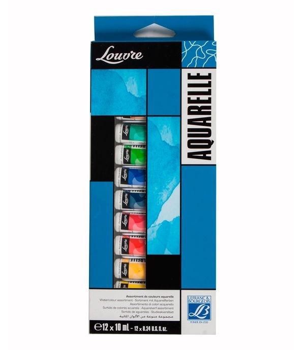 LEFRANC & BOURGEOIS SET ACUARELA LOUVRE 12 X 10 ML