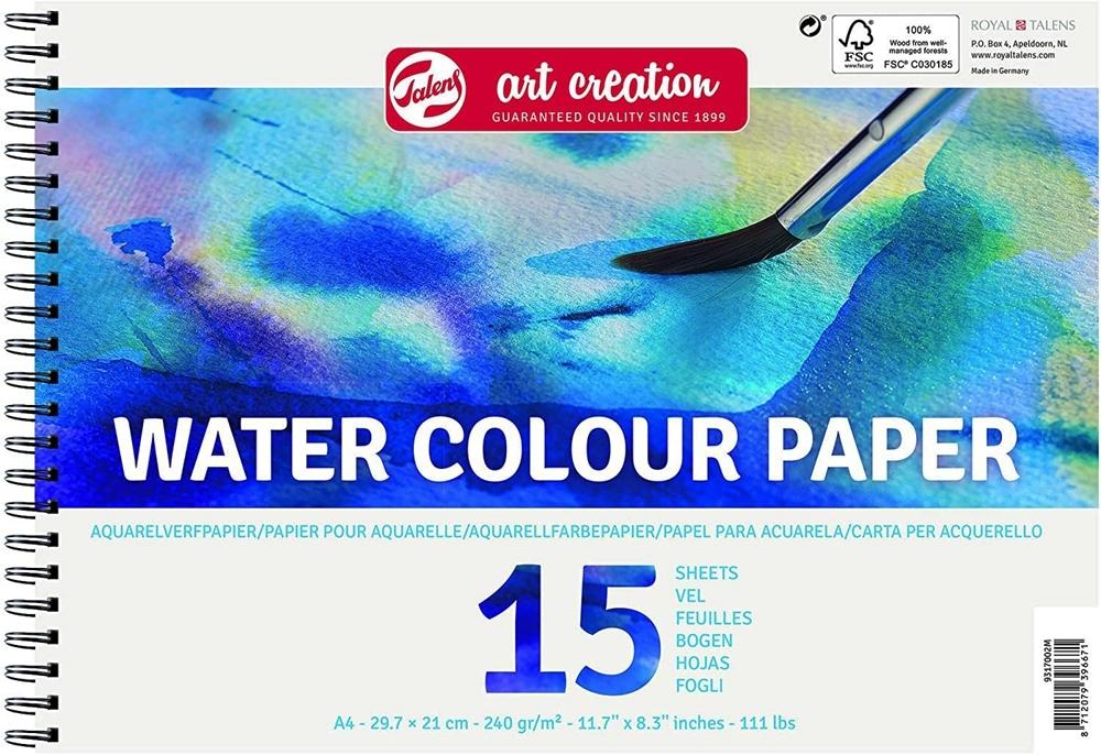 TALENS ART CREATION BLOC ACUARELA CON ESPIRAL A4 240 GR.