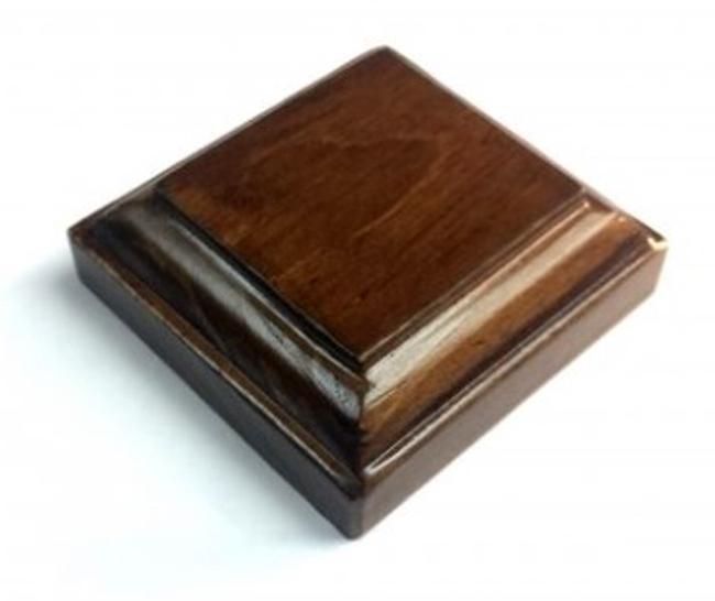 PEANA DE MADERA DE HAYA CUADRADA 6X6 CM