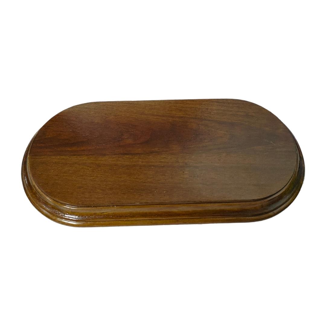 Peana ovalada de madera 18 x 12 cm - MANUALIDADES TRASGU