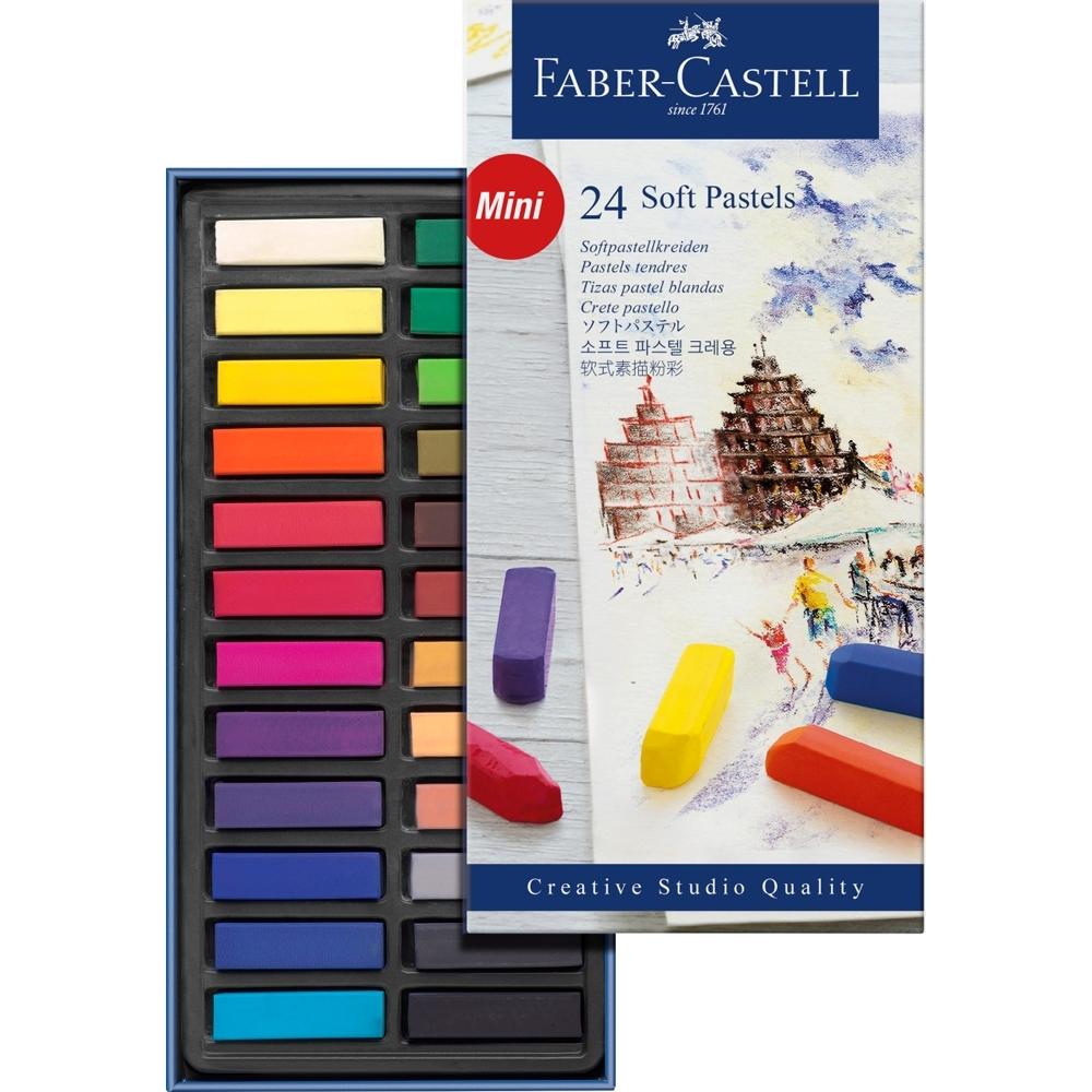 FABER-CASTELL ESTUCHE 24 PASTELES BLANDOS MINI GOLDFABER