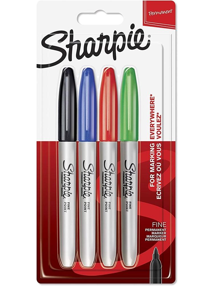 SHARPIE BLÍSTER 4 ROTULADORES PERMANENTES COLORES FINOS